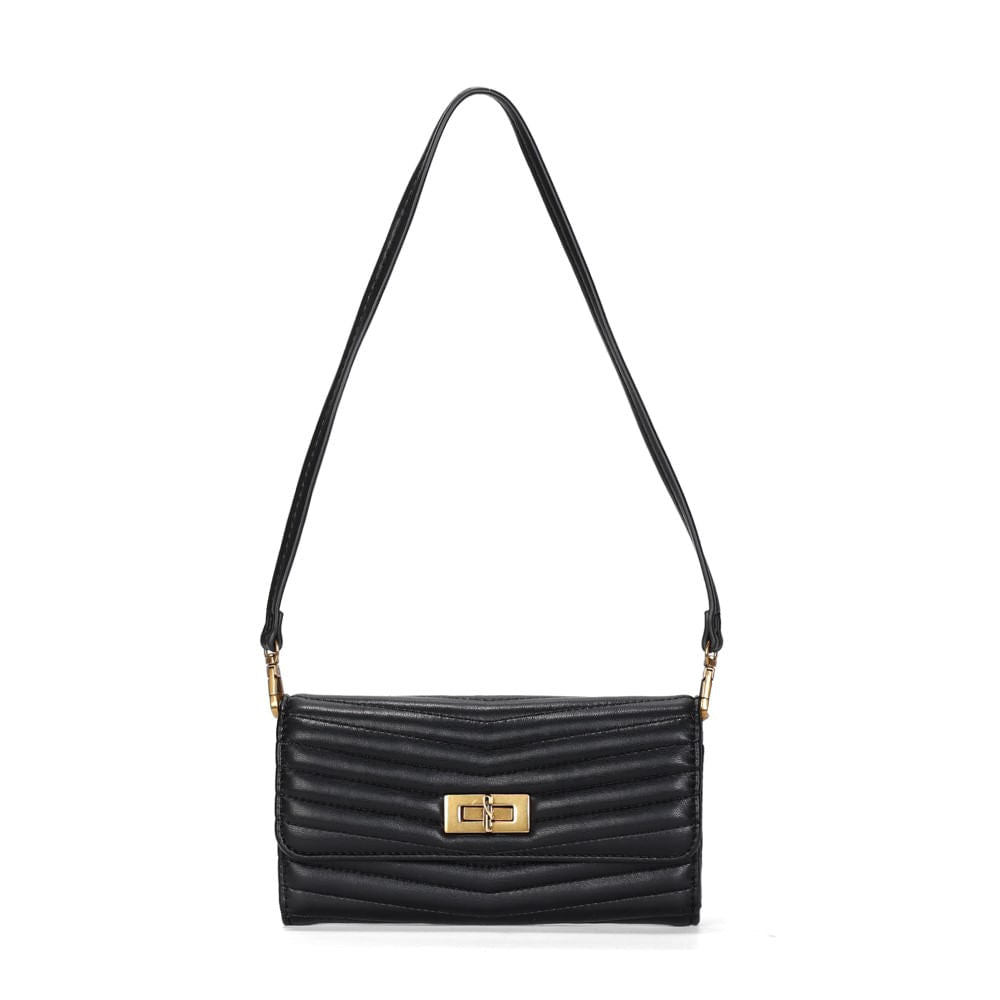 Bolsa Carteira Preto Alça De Ombro Santa Lolla