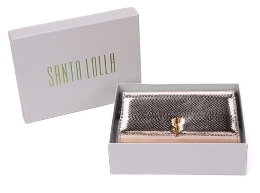 Bolsa Carteira Rosê Santa Lolla Transversal Alça Corrente