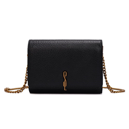 Bolsa Carteira Santa Lolla Preta Alça Transversal