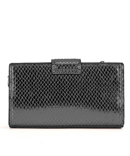 Bolsa Carteira Santa Lolla Preta Metalizado Correntes