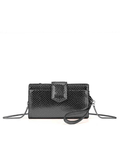 Bolsa Carteira Santa Lolla Preta Metalizado Correntes