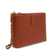 Bolsa Marrom Santa Lolla Pequena Alça Transversal Correntes