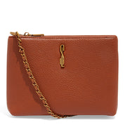 Bolsa Marrom Santa Lolla Pequena Alça Transversal Correntes