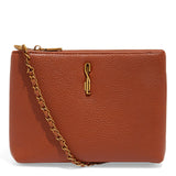 Bolsa Marrom Santa Lolla Pequena Alça Transversal Correntes