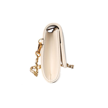 Bolsa Off White Santa Lolla Tiracolo Pequena Alça Correntes