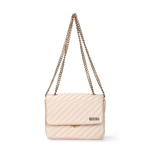 Bolsa Pequena Bege Santa Lolla Alça Corrente 