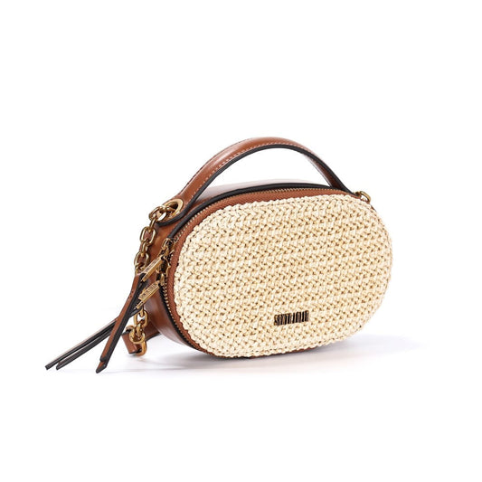 Bolsa Pequena Palha Santa Lolla Alça Dupla Tramado