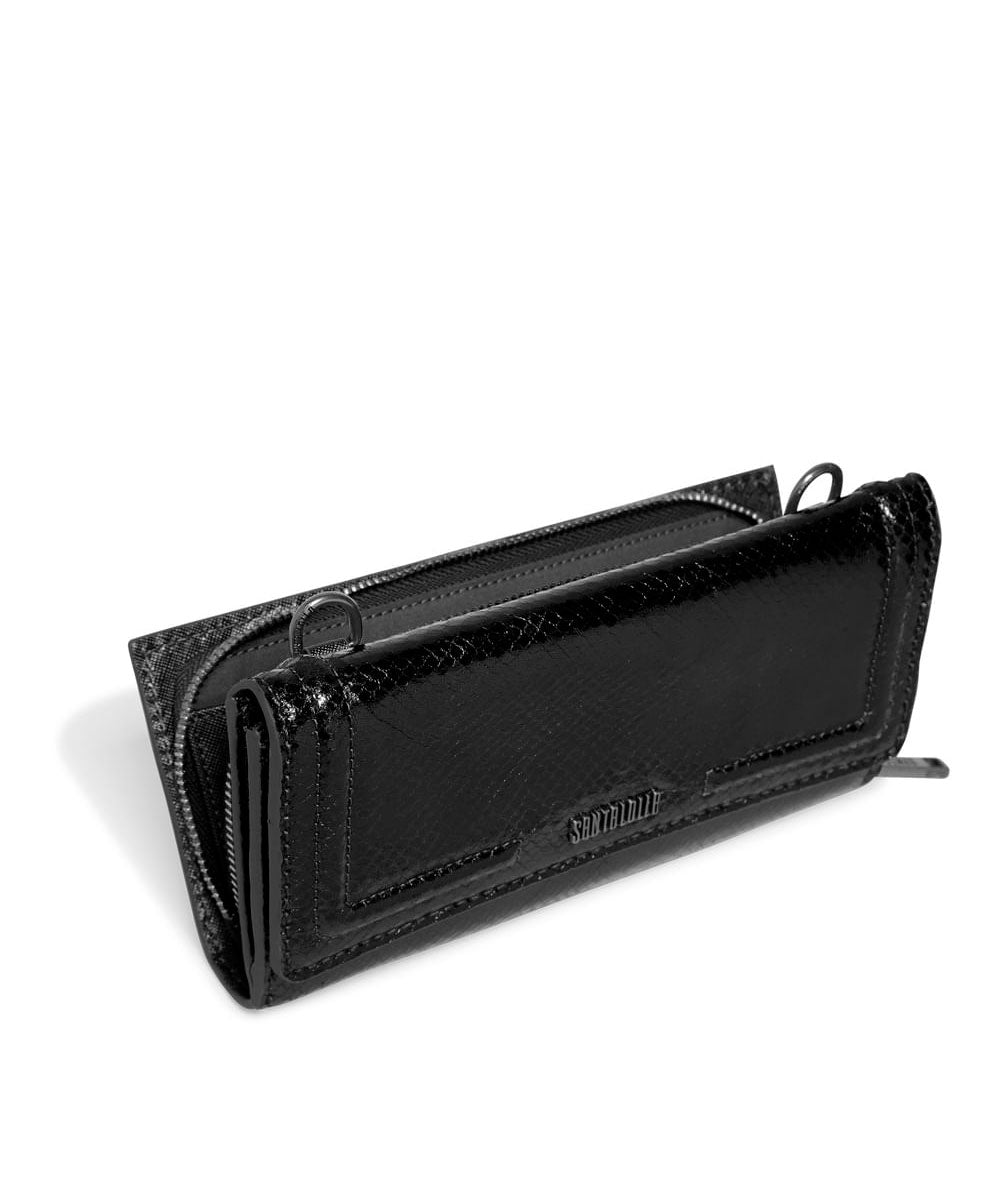 Bolsa Pequena Preta Metalizada Correntes