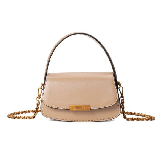 Bolsa Pequena Santa Lolla Bege Alça Dupla