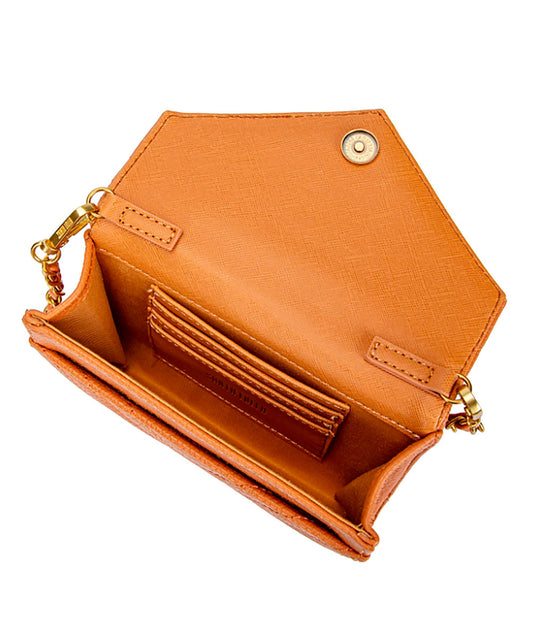 Bolsa Pequena Santa Lolla Cognac Matelassê