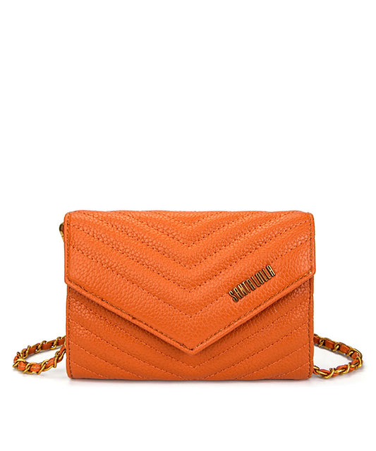 Bolsa Pequena Santa Lolla Cognac Matelassê