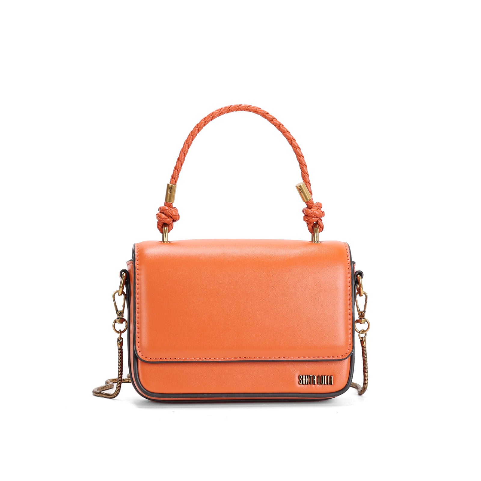Bolsa Pequena Santa Lolla Laranja Alça Transversal