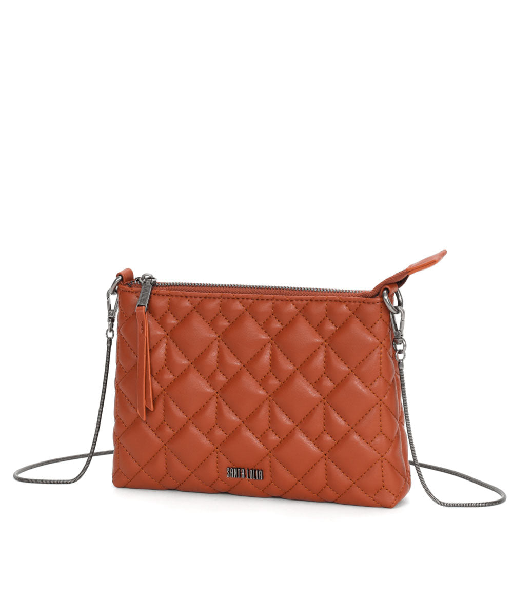 Bolsa Pequena Santa Lolla Marrom Matelassê