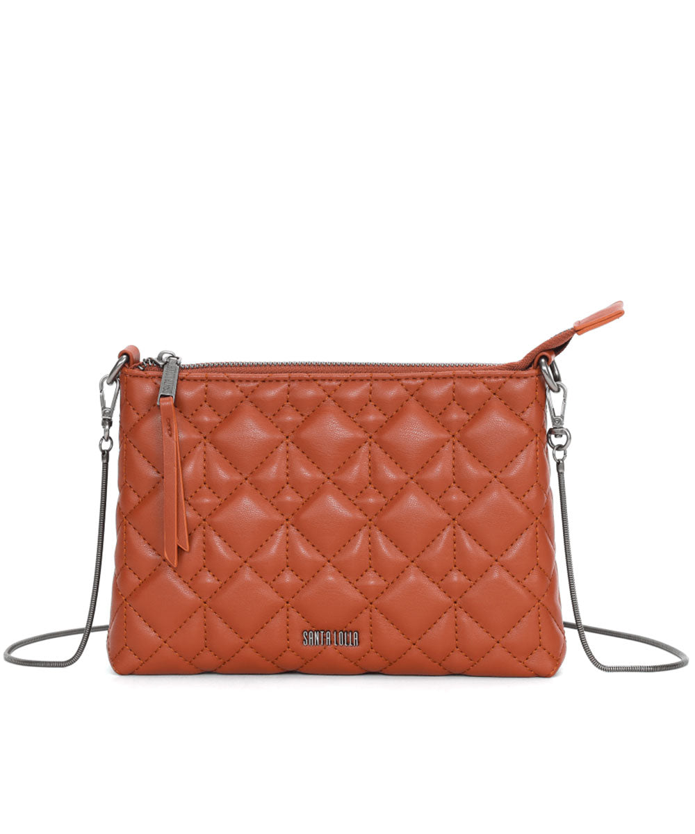 Bolsa Pequena Santa Lolla Marrom Matelassê