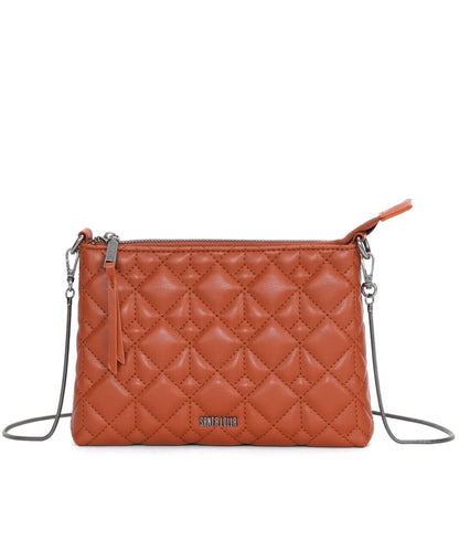 Bolsa Pequena Santa Lolla Marrom Matelassê