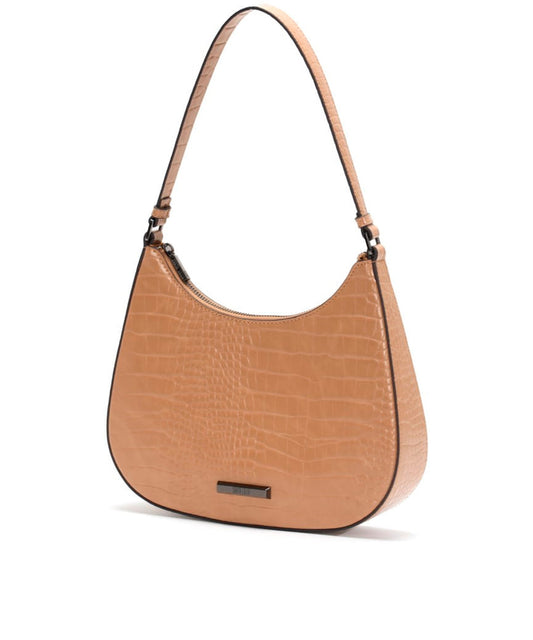 Bolsa Pequena Santa Lolla Nude Areia Verniz Alça Mão