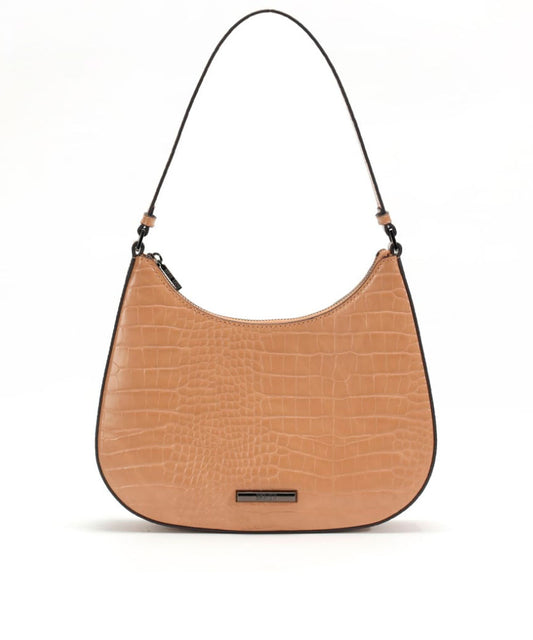 Bolsa Pequena Santa Lolla Nude Areia Verniz Alça Mão