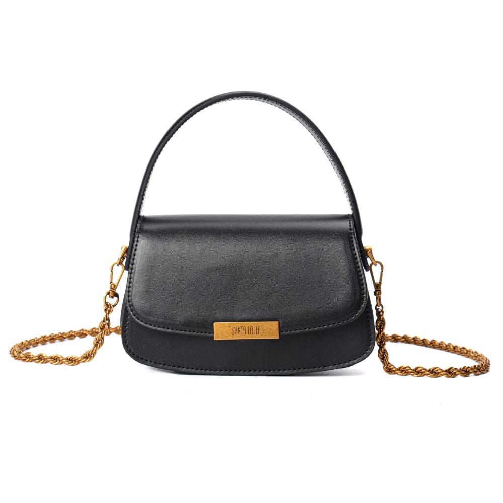 Bolsa Pequena Santa Lolla Preta Alça Dupla