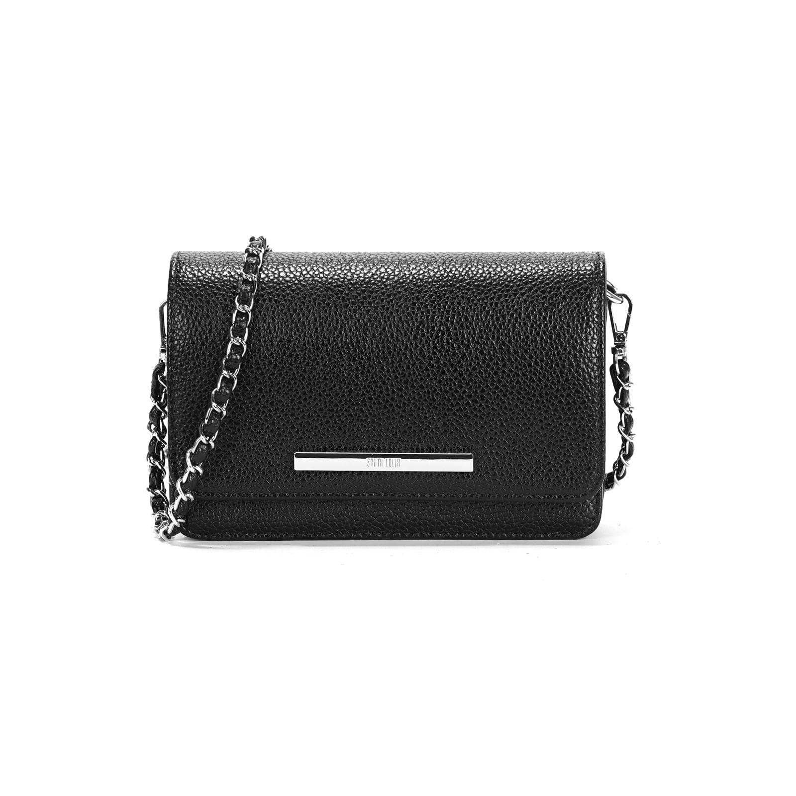 Bolsa Pequena Santa Lolla Preta Alça Transversal