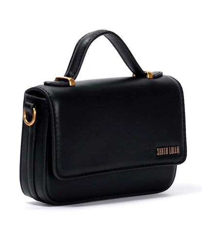 Bolsa Pequena Santa Lolla Preta Transversal