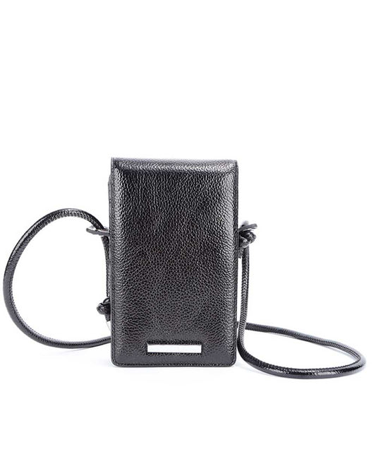 Bolsa Pequena Santa Lolla Preto Metalizado