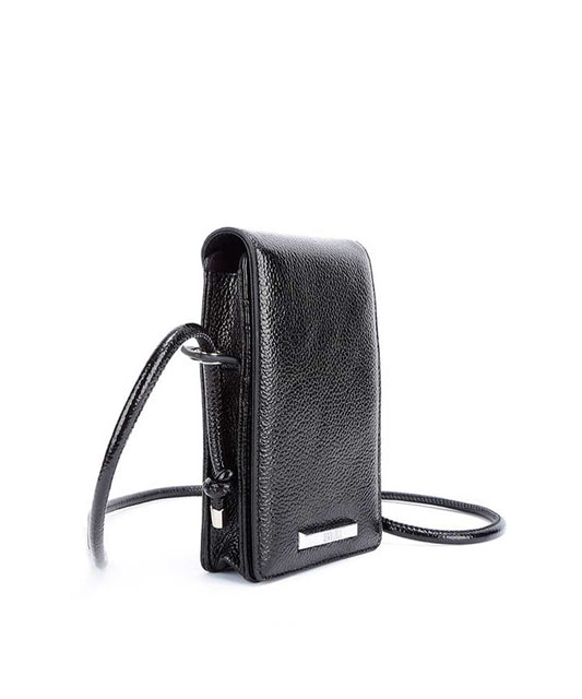 Bolsa Pequena Santa Lolla Preto Metalizado