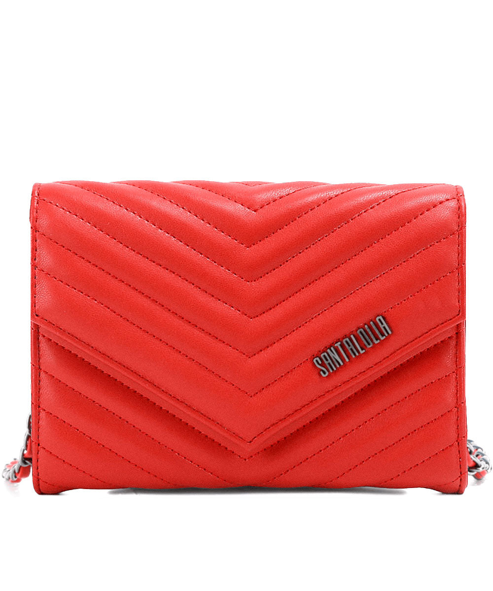 Bolsa Pequena Santa Lolla Vermelha Correntes