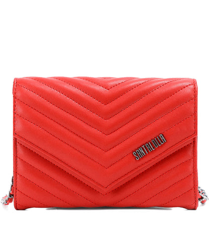 Bolsa Pequena Santa Lolla Vermelha Correntes