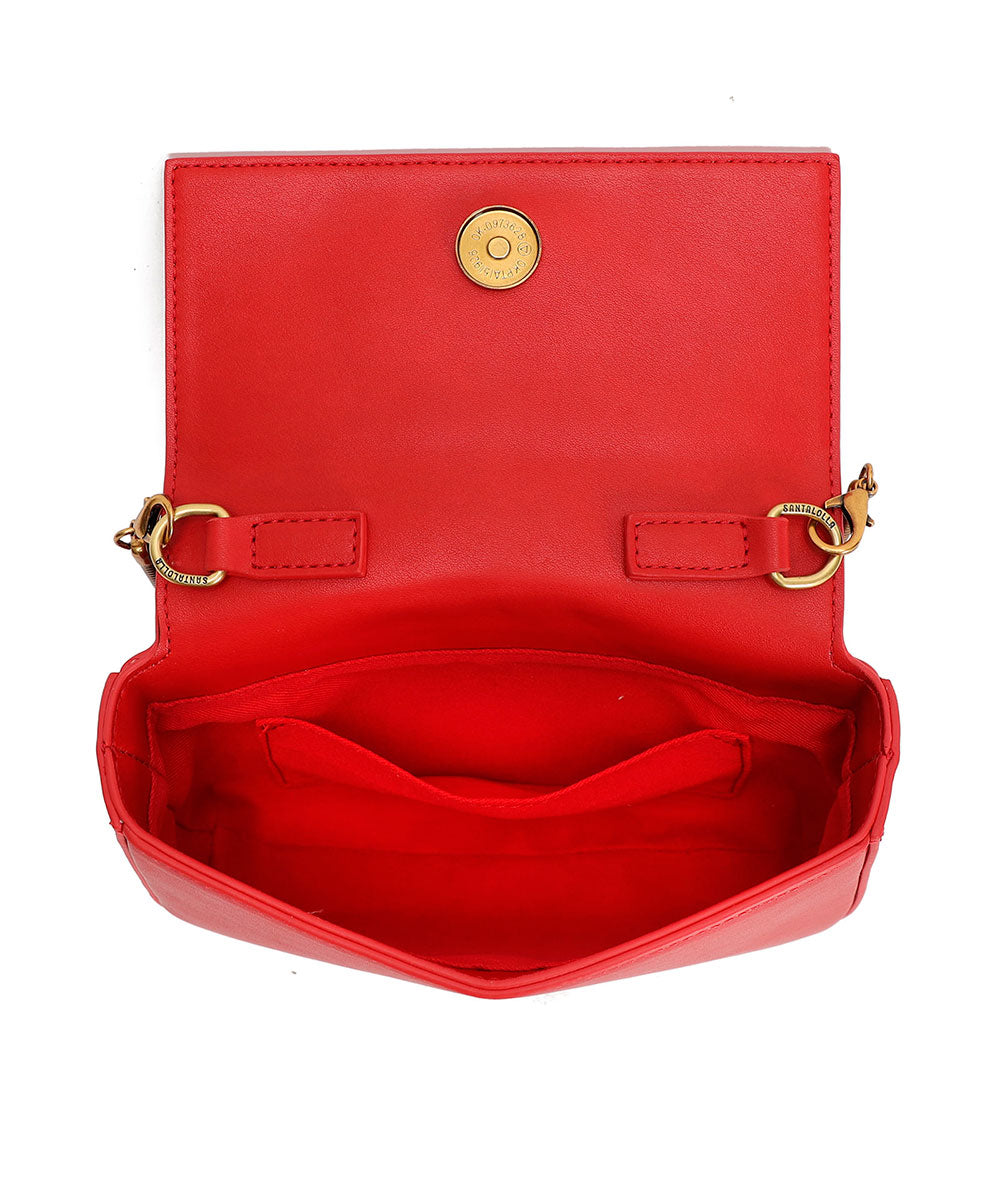Bolsa Pequena Santa Lolla Vermelho Chilli Correntes