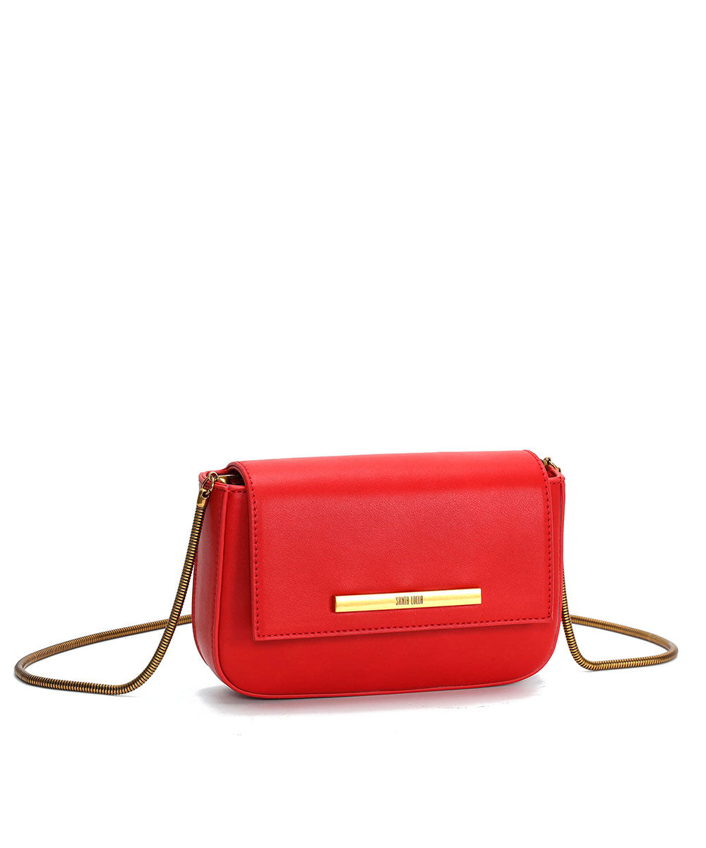 Bolsa Pequena Santa Lolla Vermelho Chilli Correntes