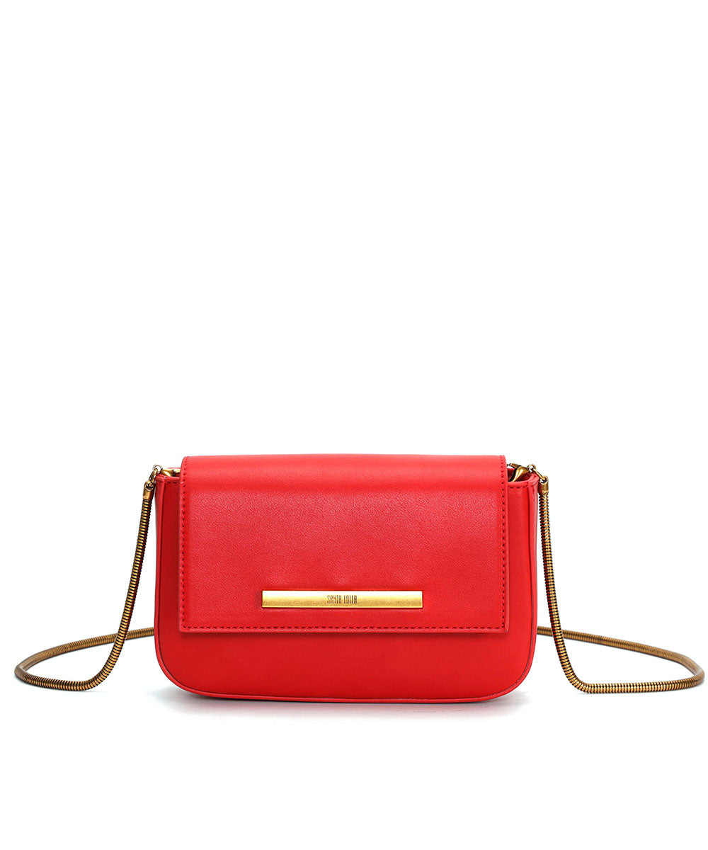 Bolsa Pequena Santa Lolla Vermelho Chilli Correntes