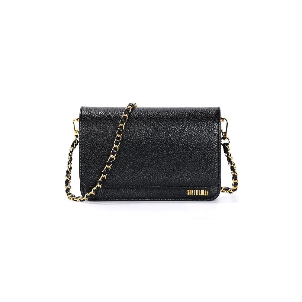 Bolsa Preta Santa Lolla Alça Transversal Corrente 