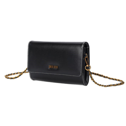 Bolsa Preta Santa Lolla Tiracolo Pequena Alça Correntes