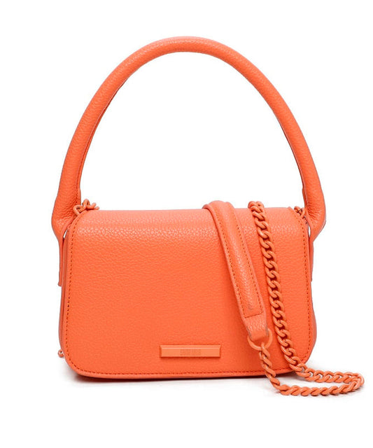 Bolsa Quadrada Santa Lolla Laranja Alça Transversal