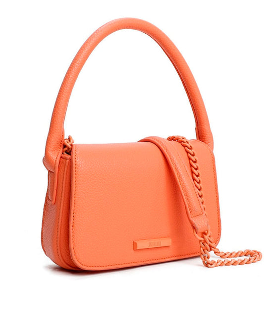 Bolsa Quadrada Santa Lolla Laranja Alça Transversal