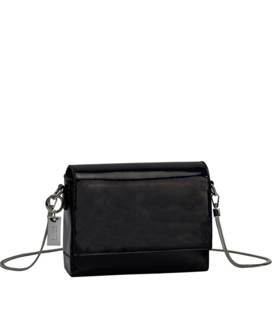 Bolsa Quadrada Santa Lolla Preta Alça Transversal