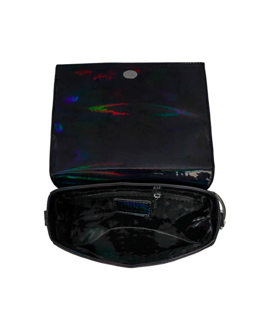 Bolsa Quadrada Santa Lolla Preta Alça Transversal