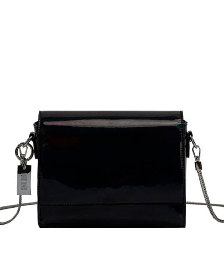 Bolsa Quadrada Santa Lolla Preta Alça Transversal