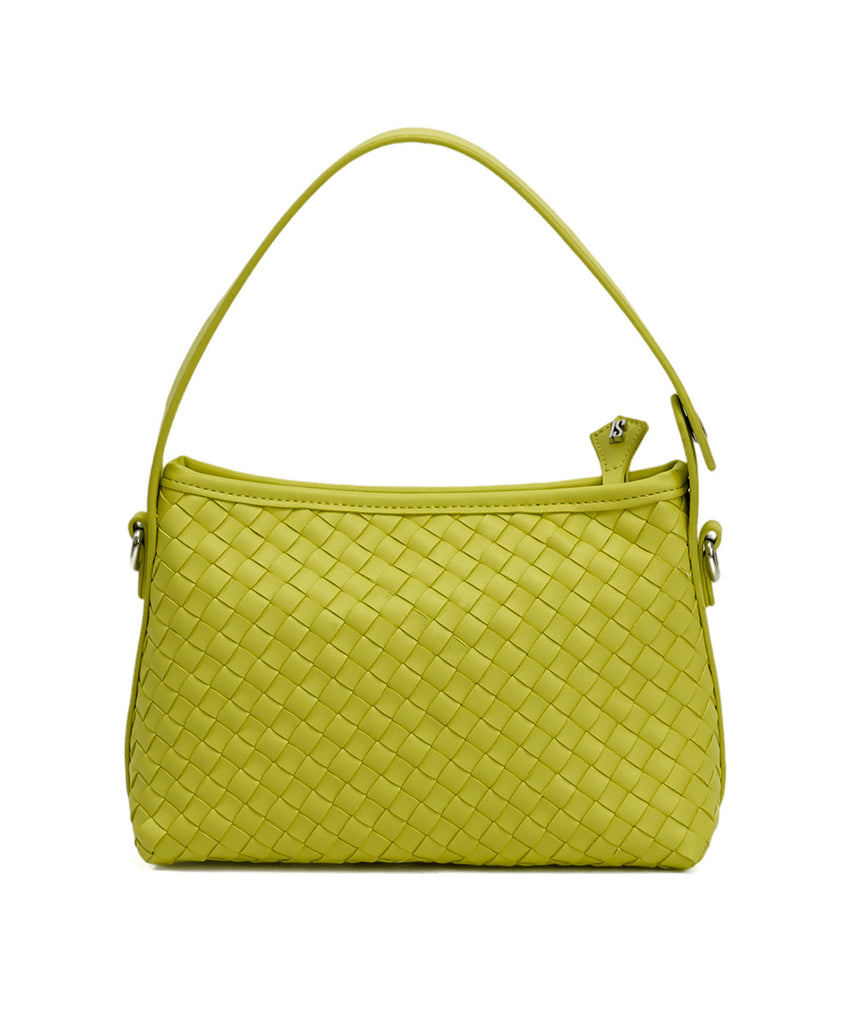 Bolsa Quadrada Santa Lolla Verde Limão Alça Transversal