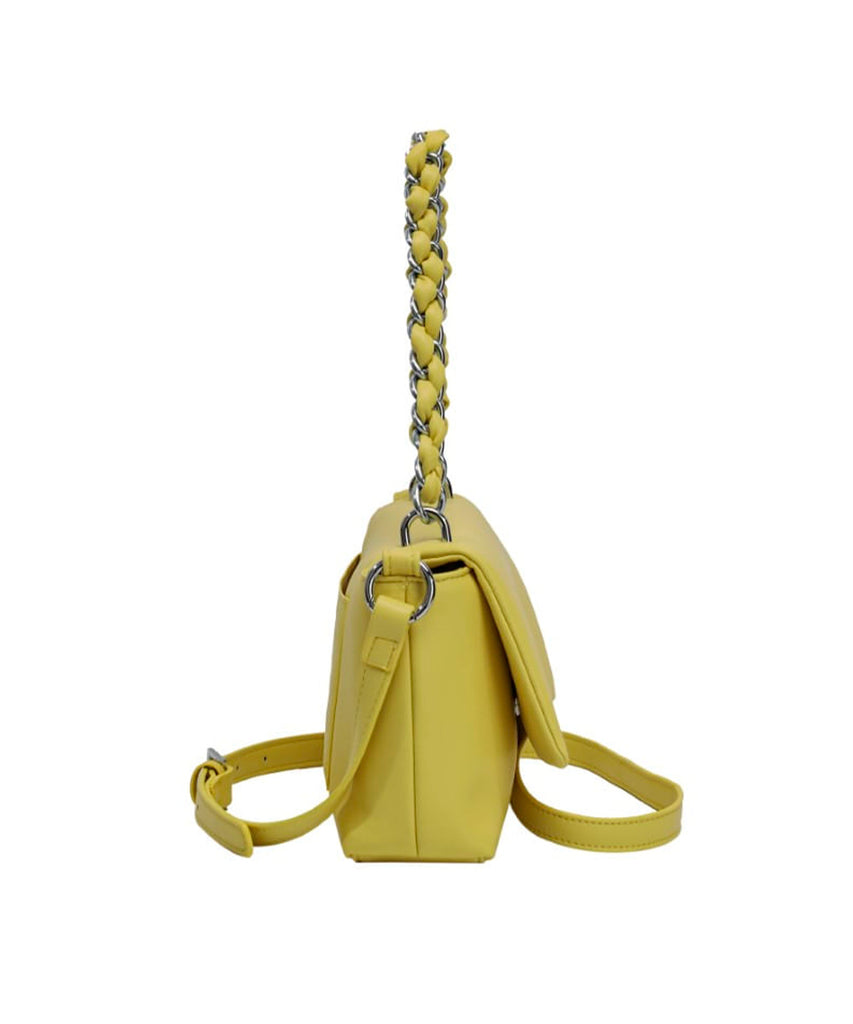 Bolsa Quadrada Santa Lolla Verde Limão Alça Transversal