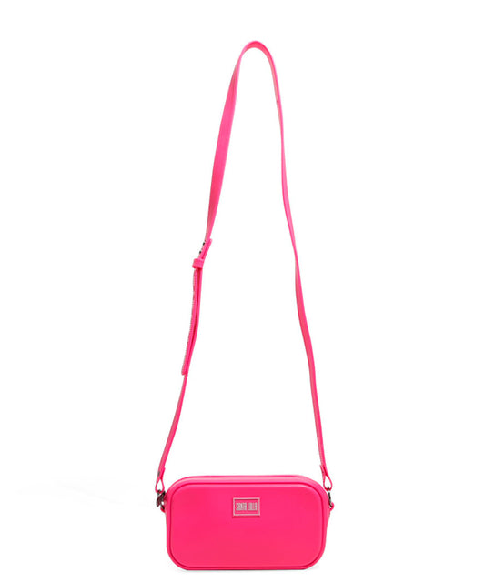 Bolsa Retangular Santa Lolla Rosa Neon Alça Transversal