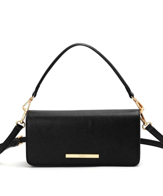 Bolsa Risco Santa Lolla Preta Alça Transversal