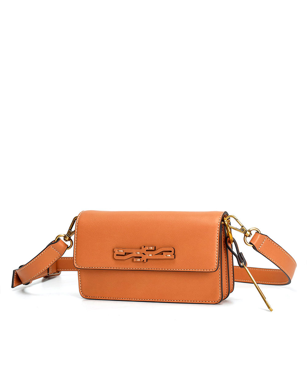 Bolsa Santa Lola Marrom Cognac Pespontado