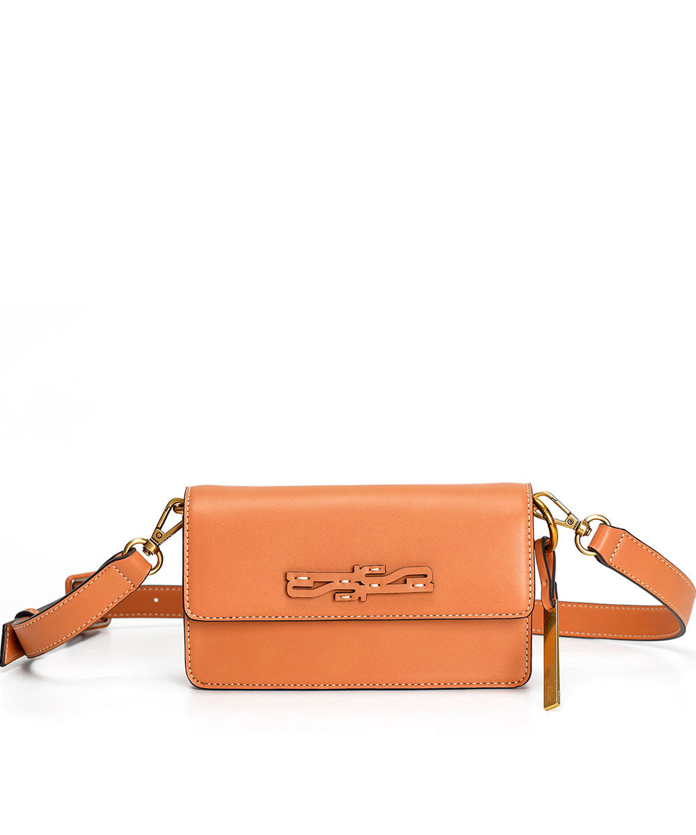 Bolsa Santa Lola Marrom Cognac Pespontado