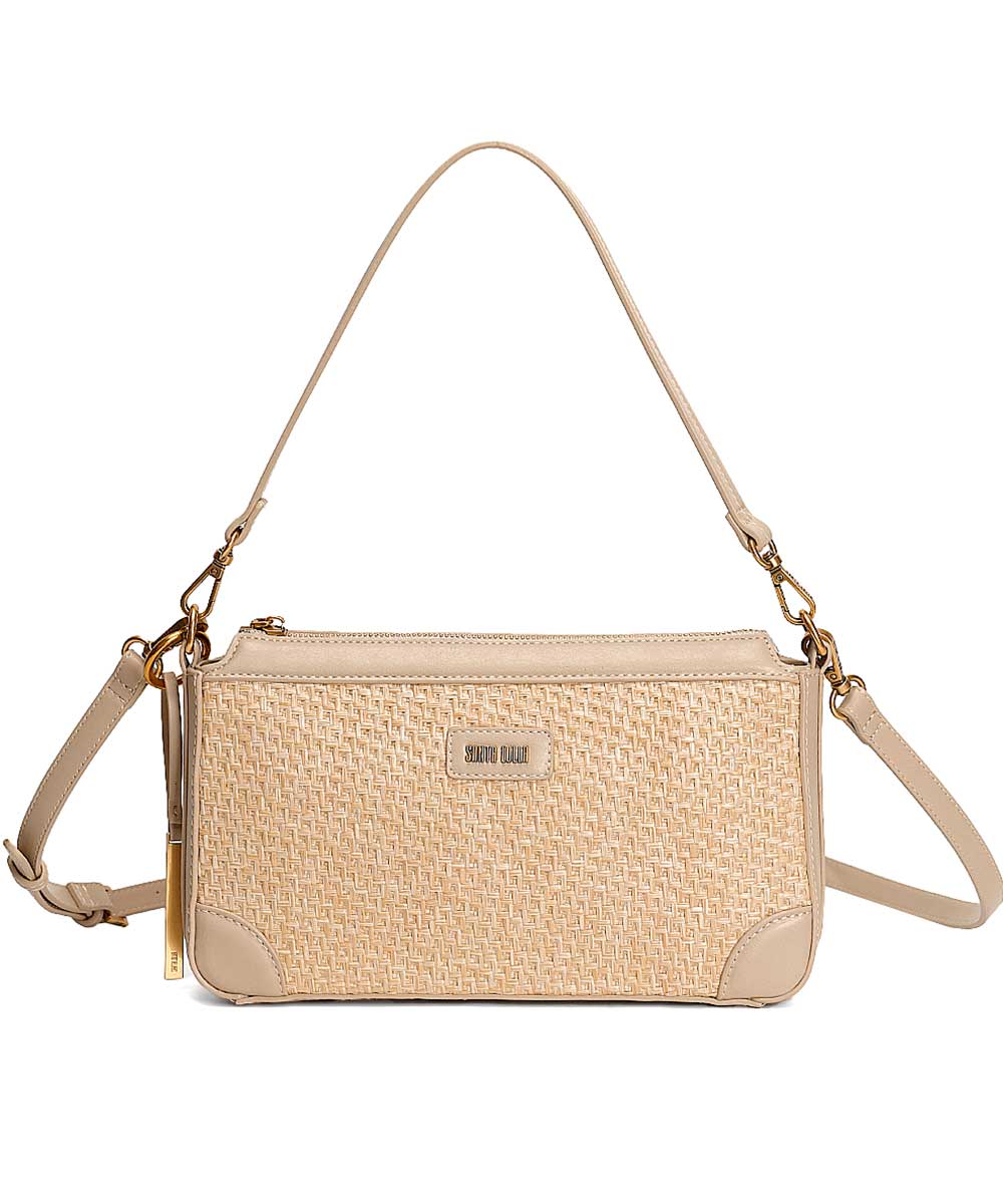 Bolsa Santa Lolla Areia Tramado Palha