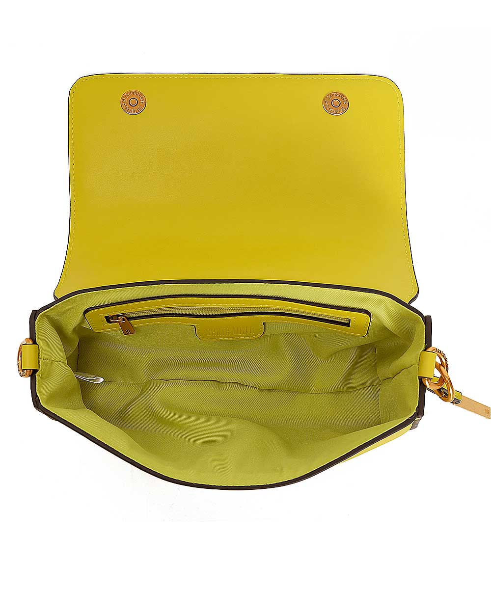Bolsa Santa Lolla Baguete Flap Bag Verde Lima