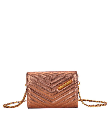 Bolsa Santa Lolla Carteira Matelassê Cobre Metalizada