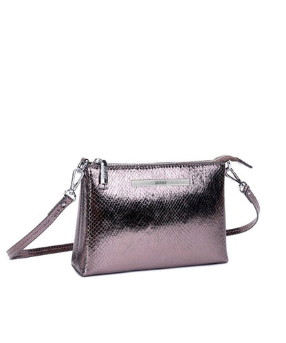 Bolsa Santa Lolla Cinza Grafite Metalizada