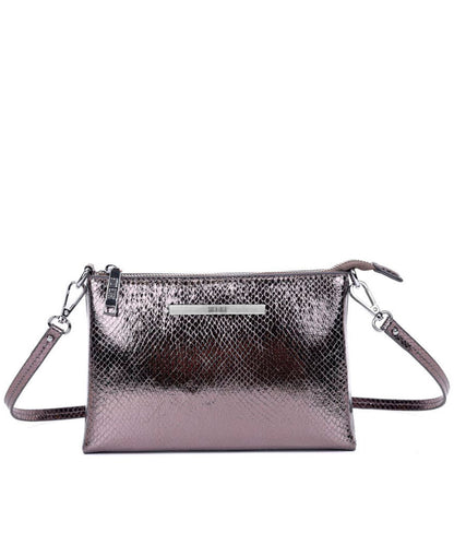 Bolsa Santa Lolla Cinza Grafite Metalizada