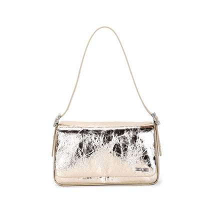 Bolsa Santa Lolla Dourada Metalizada Alça Ombro